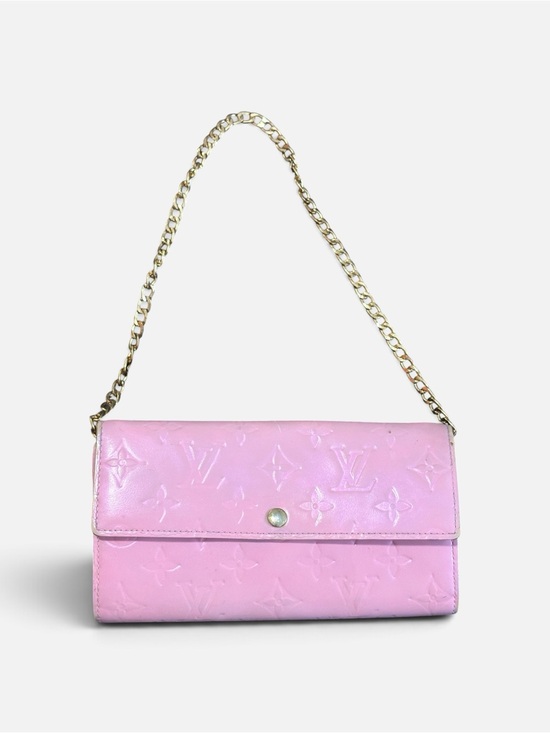 Louis Vuitton Handbags - Authentic Louis Vuitton Vernis Pink Monogram Wallet w/ chain
